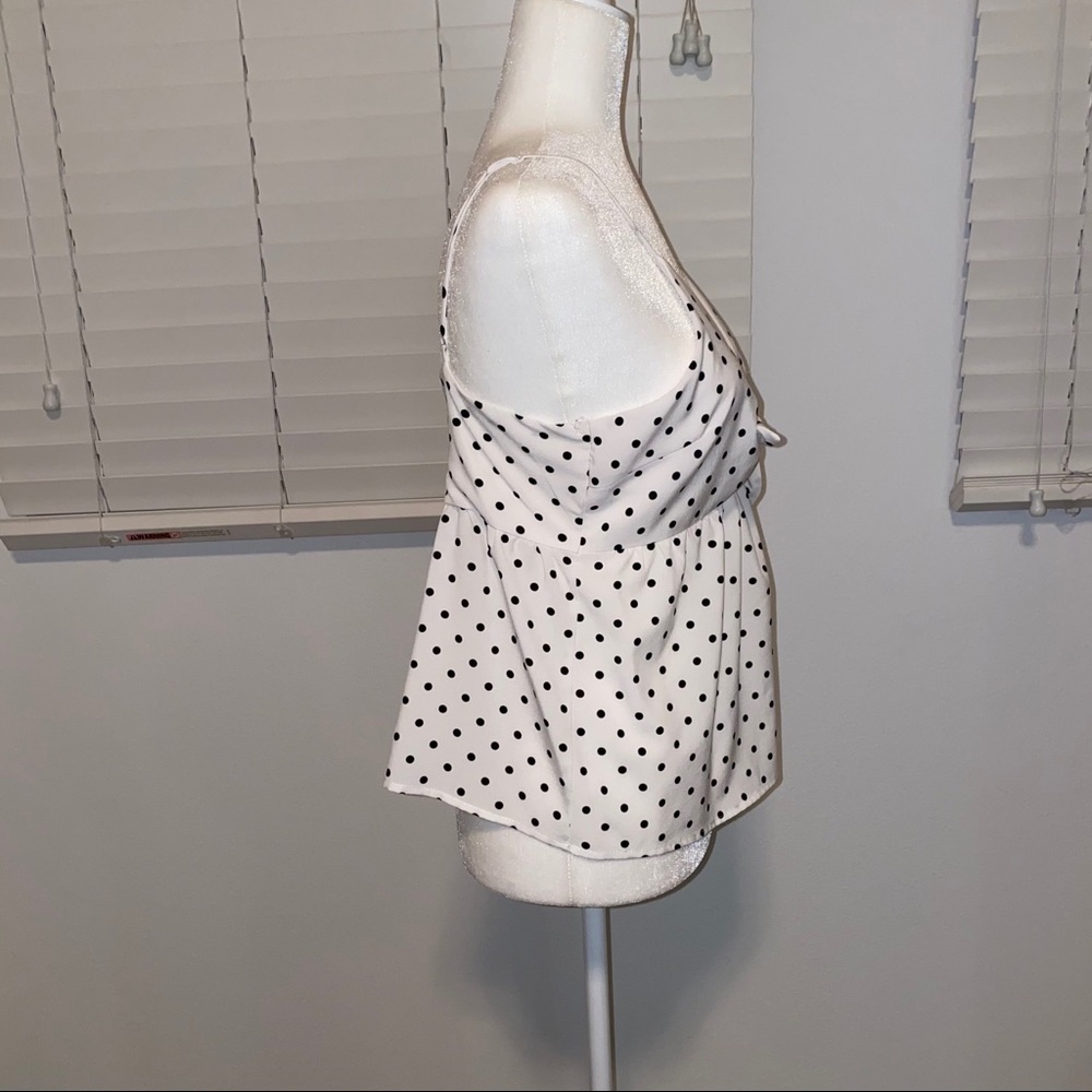 Black and white polka dot adjustable strap - Picture 2 of 10